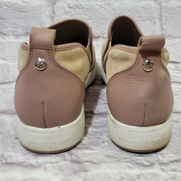 Donald J. Pliner Mylasp Pixelated Rose Leather Suede Slip On Sneakers - Picture 4 of 11